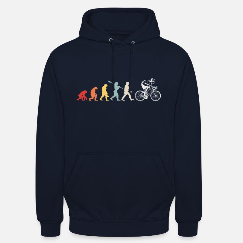 Evolution du cyclisme - Sweat-shirt à capuche unisexe - marine