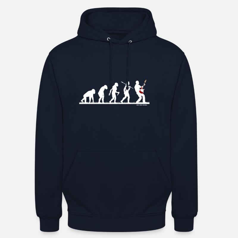 Evo Guitariste guitare électrique Evolution - Sweat-shirt à capuche unisexe - marine
