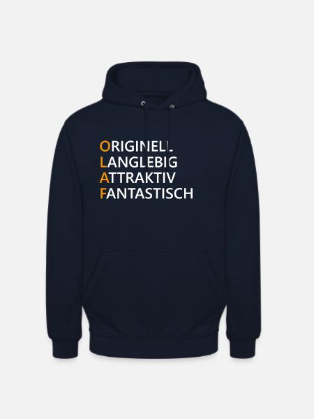 Olaf Name Geschenk - Unisex Hoodie - Navy