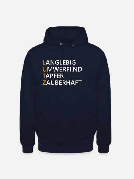 Lutz Name Geschenk - Unisex Hoodie - Navy