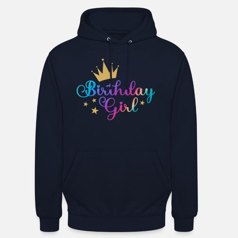 fille d’anniversaire - Sweat-shirt à capuche unisexe - marine