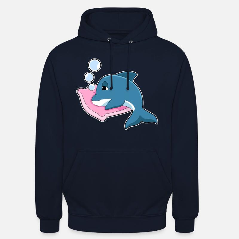 Oreiller de couchage Dolphin - Sweat-shirt à capuche unisexe - marine