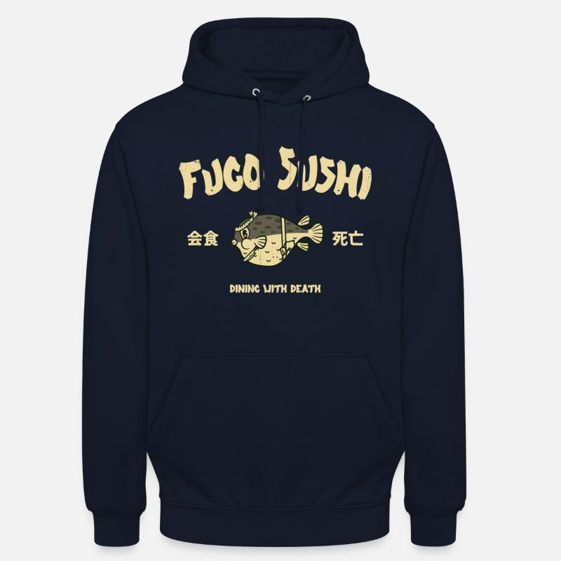Fugo poisson-globe sushi - Sweat-shirt à capuche unisexe - marine