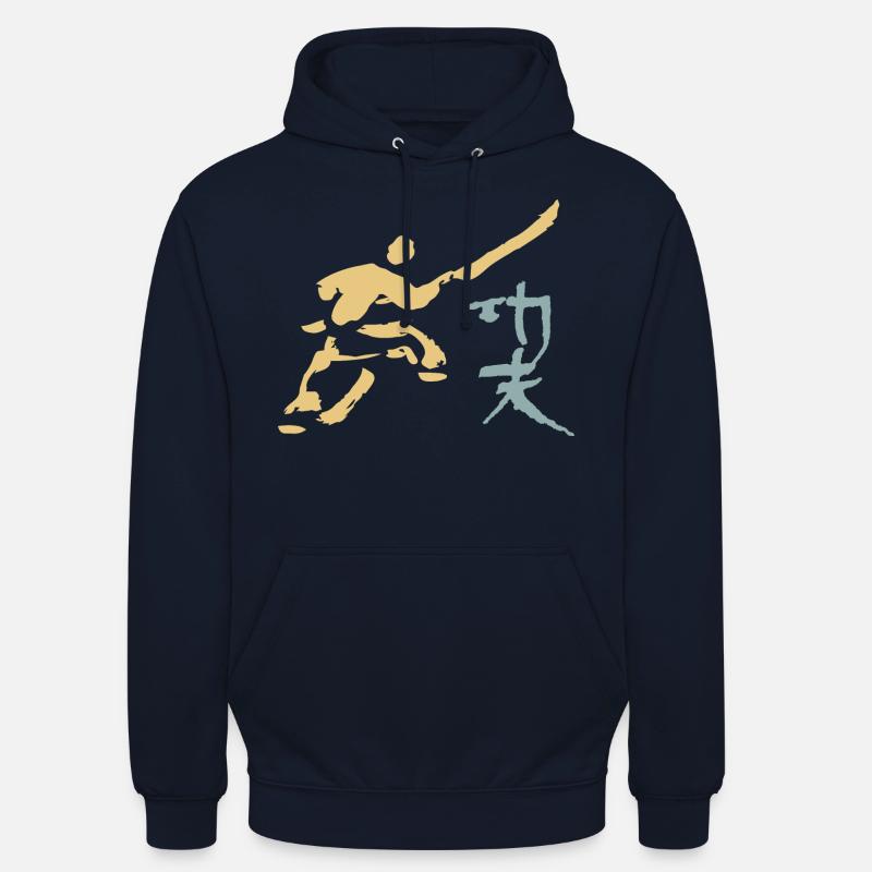 Kungfu - Shaolin Mönch mit Hellbarde - Unisex Hoodie - Navy