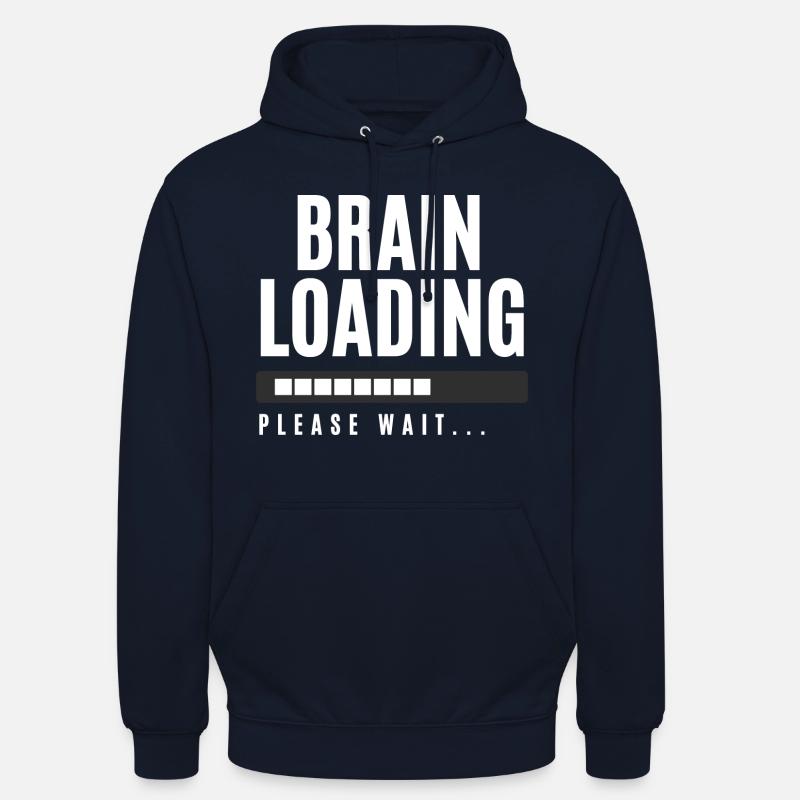 Brain Loading bitte warten - Unisex Hoodie - Navy