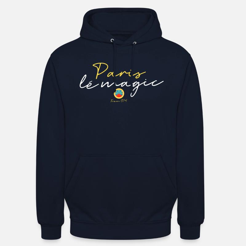 Paris lé magic - From 974 - Sweat-shirt à capuche unisexe - marine