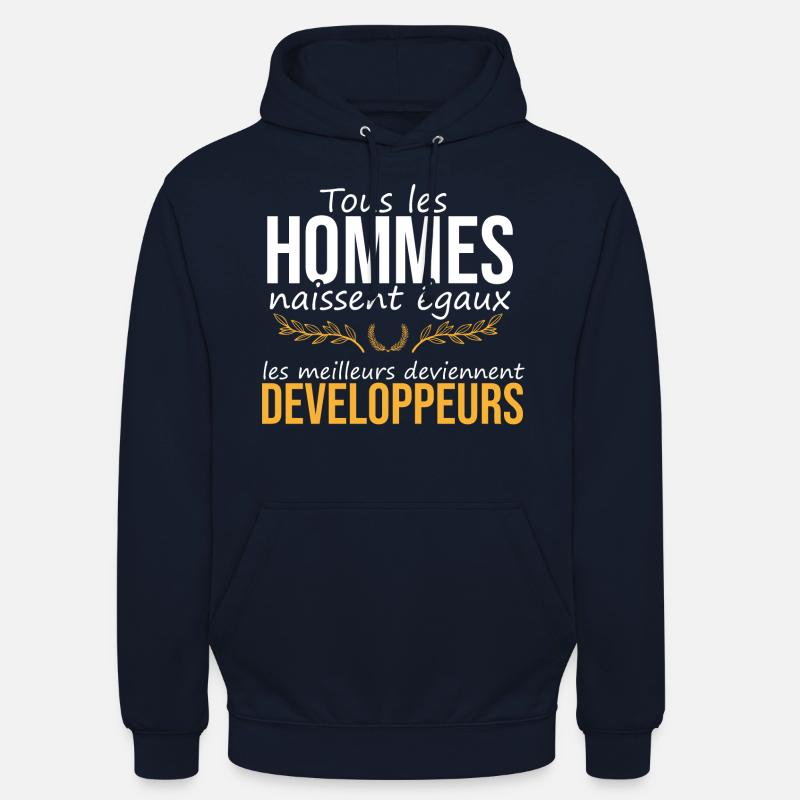 Les meilleurs deviennent développeurs - Sweat-shirt à capuche unisexe - marine