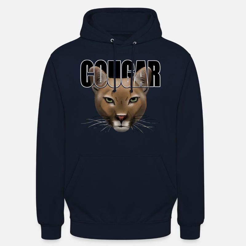 Cougar script R6Z - Sweat-shirt à capuche unisexe - marine