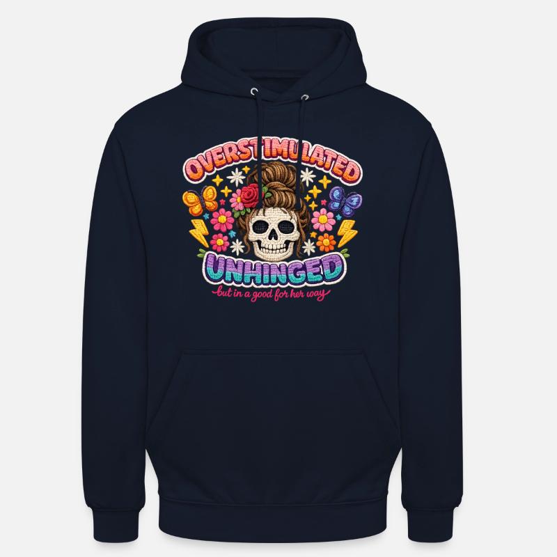 Flore crânienne surstimulée et déchaînée - Sweat-shirt à capuche unisexe - marine