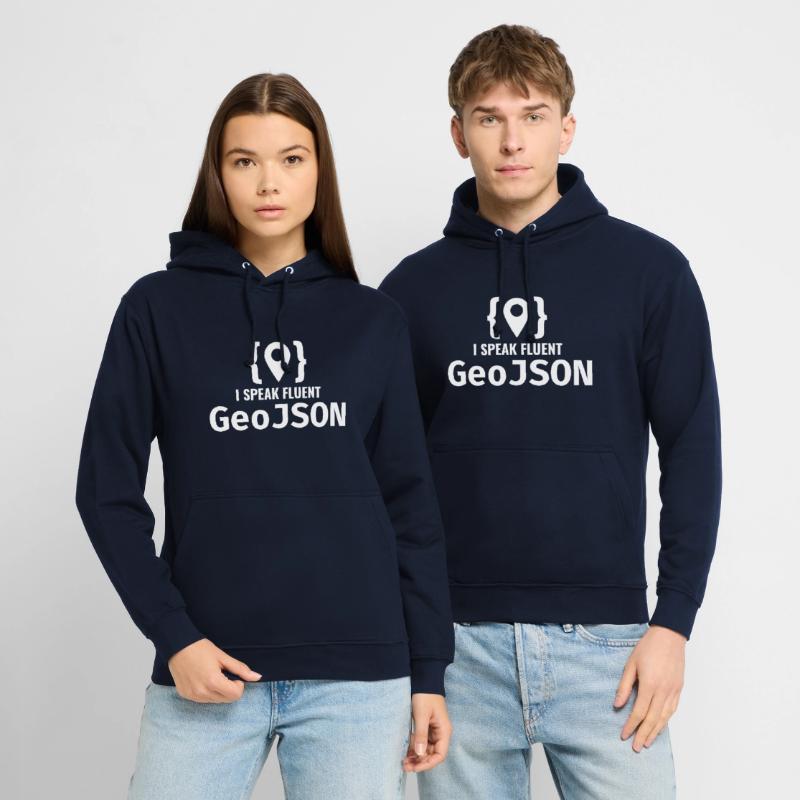 GeoJSON Entwickler Programmierer Programmierer GIS Mapping Unisex Hoodie