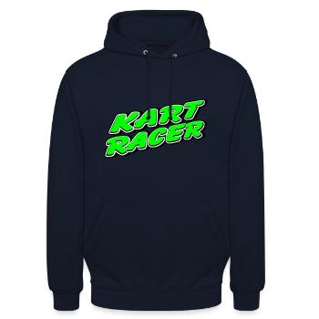 Kart Go Kart - Kartsport - Unisex Hoodie - Navy - Vorne - Alina (178cm) & Michal (187cm)
