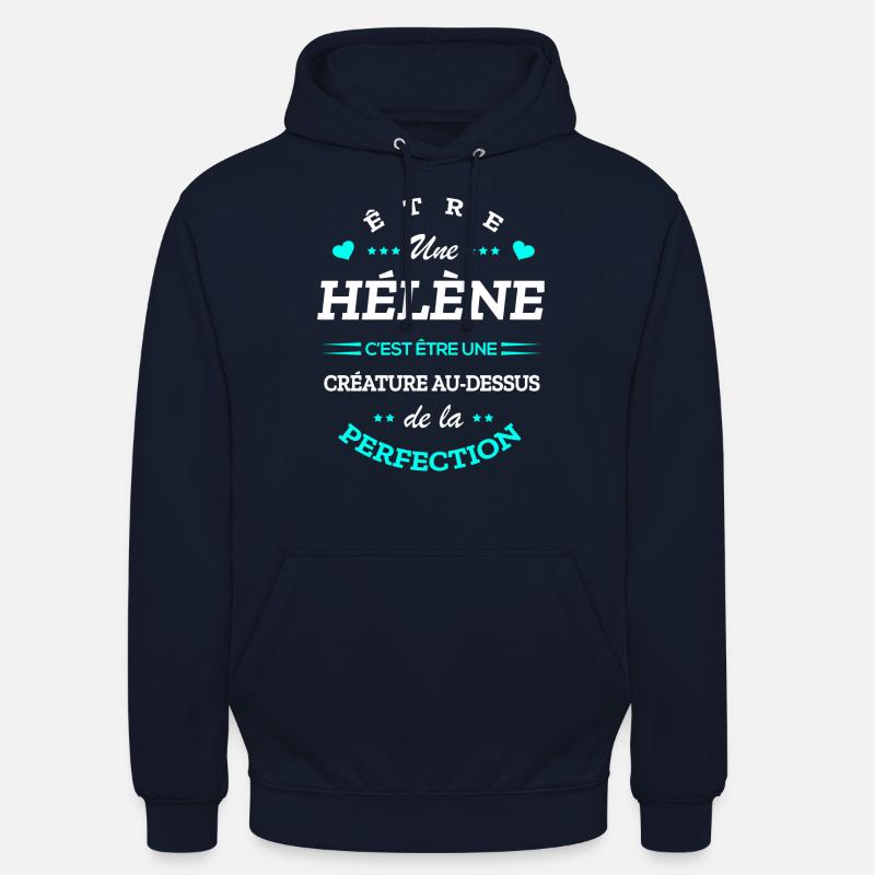 HÉLÈNE PARFAITE - NOM HÉLÈNE - Sweat-shirt à capuche unisexe - marine