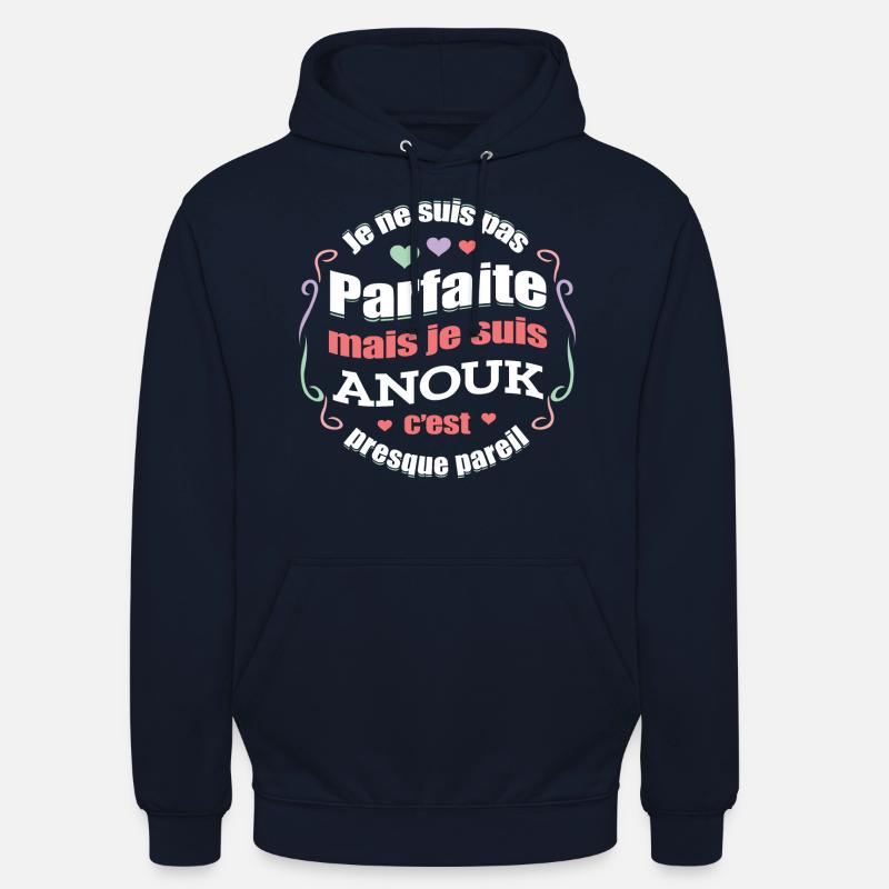 ANOUK PARFAITE - PRENOM ANOUK - Sweat-shirt à capuche unisexe - marine