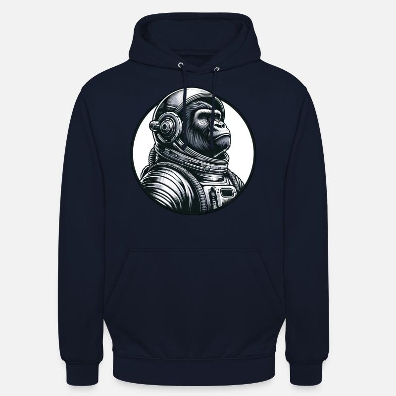 Astronaute chimpanzé dans l’espace - Sweat-shirt à capuche unisexe - marine