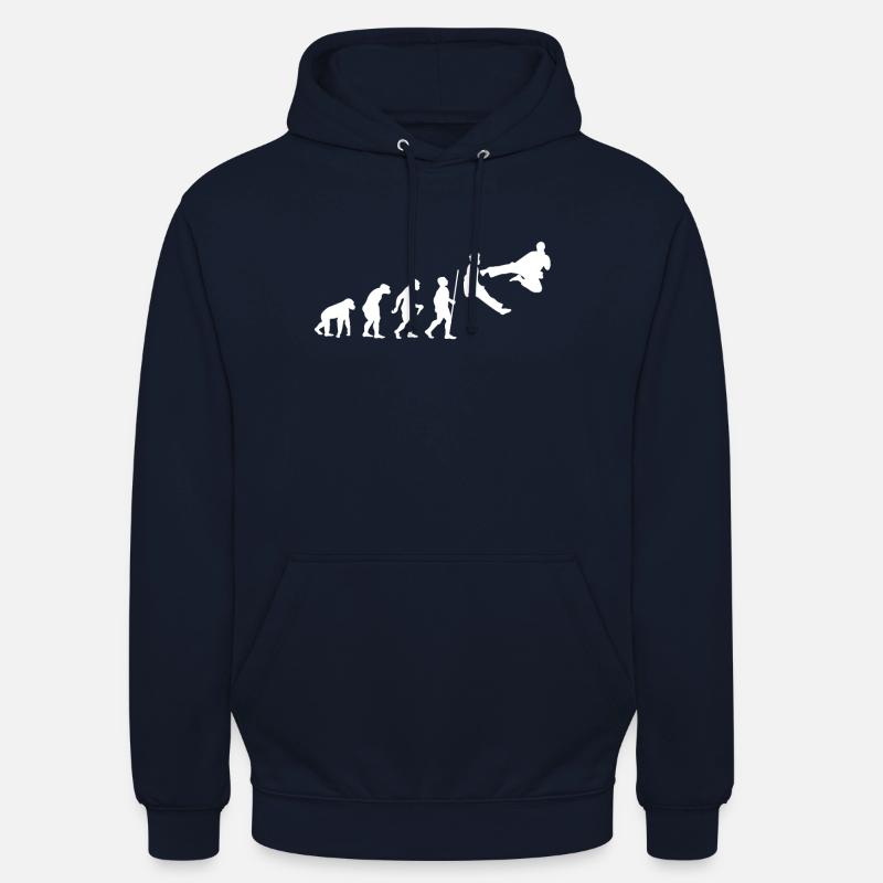 Evolution Graphic to Fly Kick - Unisex Hoodie - Navy