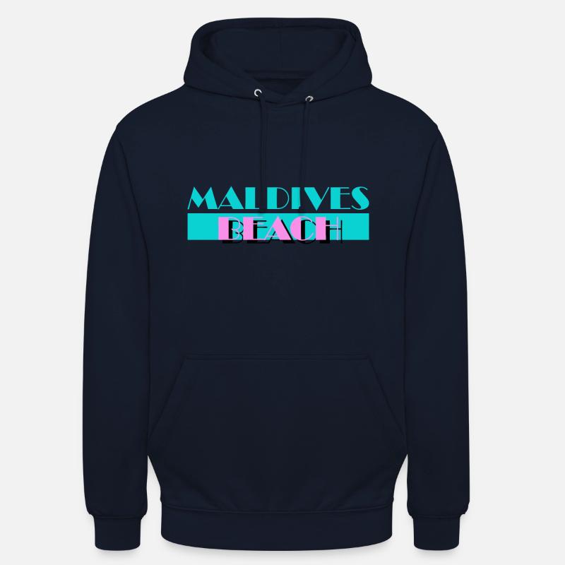 Plage des Maldives - Sweat-shirt à capuche unisexe - marine