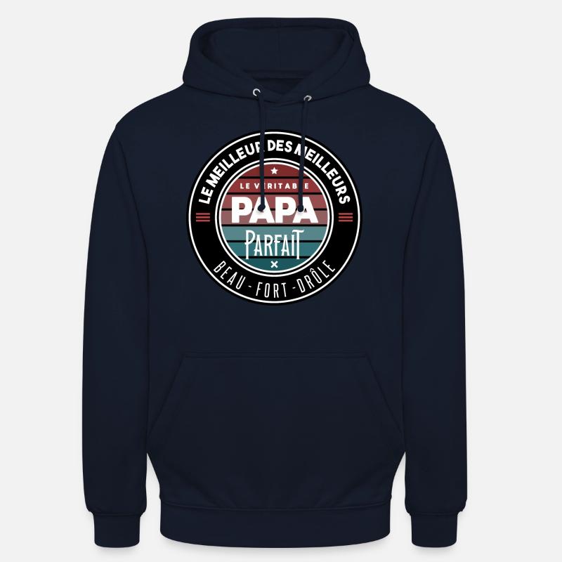 Le véritable papa parfait - Sweat-shirt à capuche unisexe - marine
