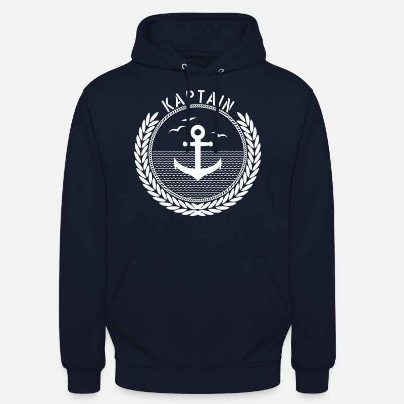 Kaptain - Anchor - Sweat-shirt à capuche unisexe - marine