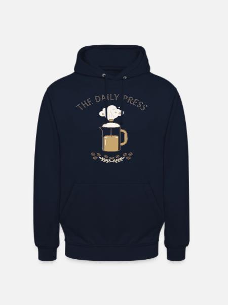 The Daily Press Kaffeepresse - Unisex Hoodie - Navy