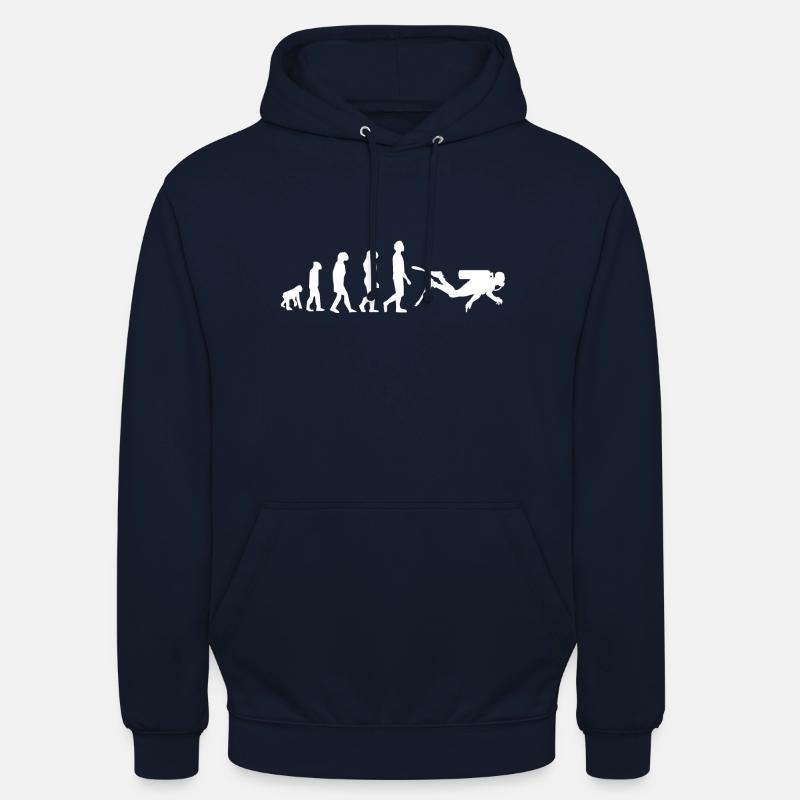 ÉVOLUTION PLONGÉE - Sweat-shirt à capuche unisexe - marine