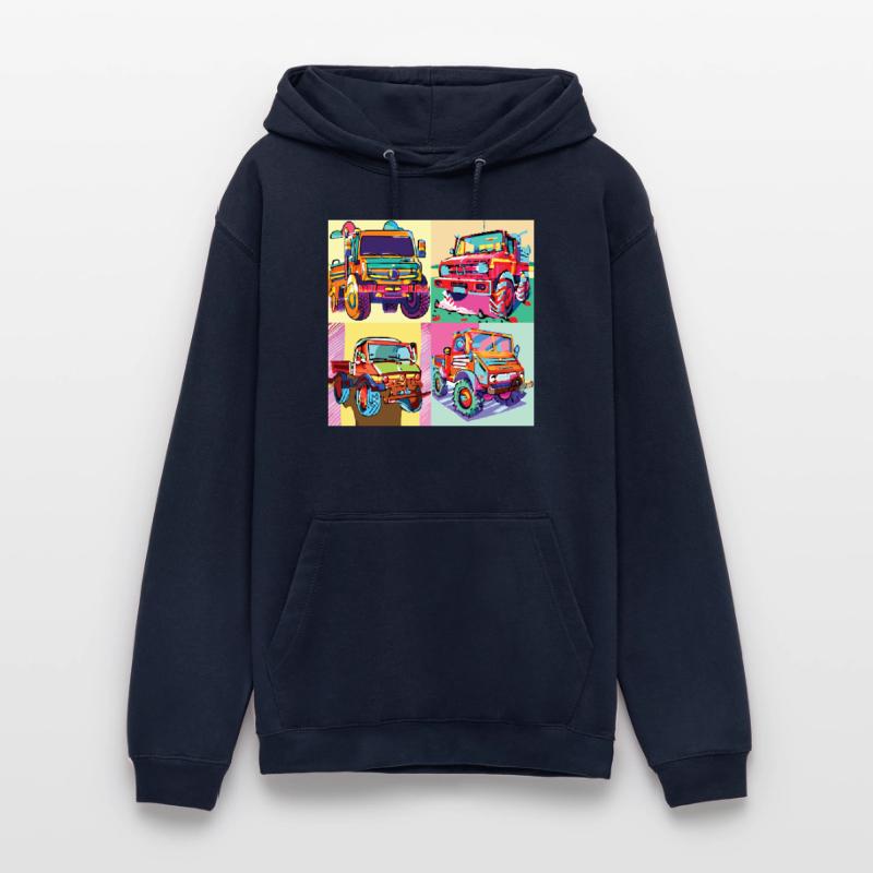Unimog - Evolution - Warhol - Universal Motorized Tool Unisex Hoodie