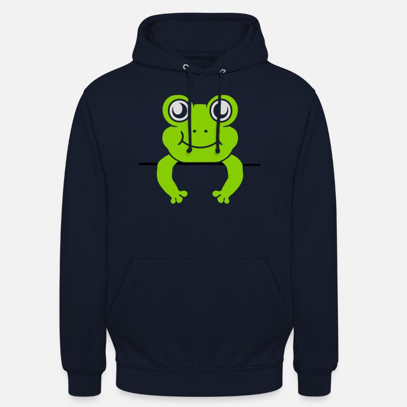 Frog Wall Shield Bande dessinée - Sweat-shirt à capuche unisexe - marine