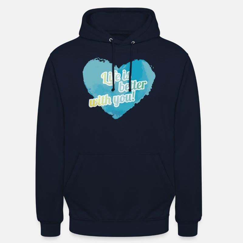 Leben mit dir ist besser - Unisex Hoodie - Navy