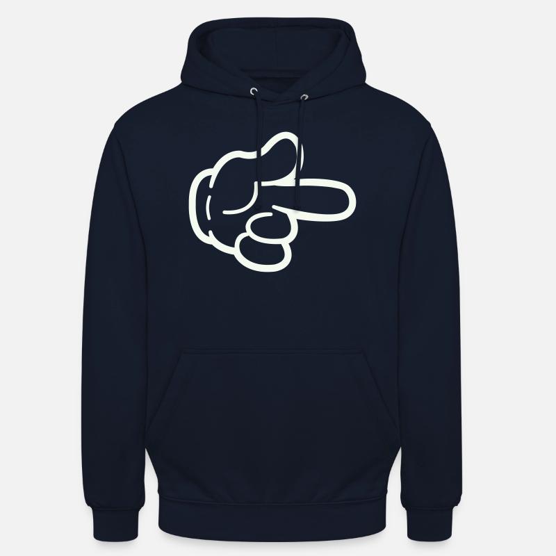 Bande dessinée à la main - Sweat-shirt à capuche unisexe - marine