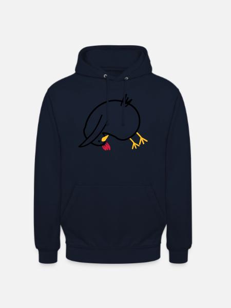 Yoga-Huhn "Hund" - Unisex Hoodie - Navy