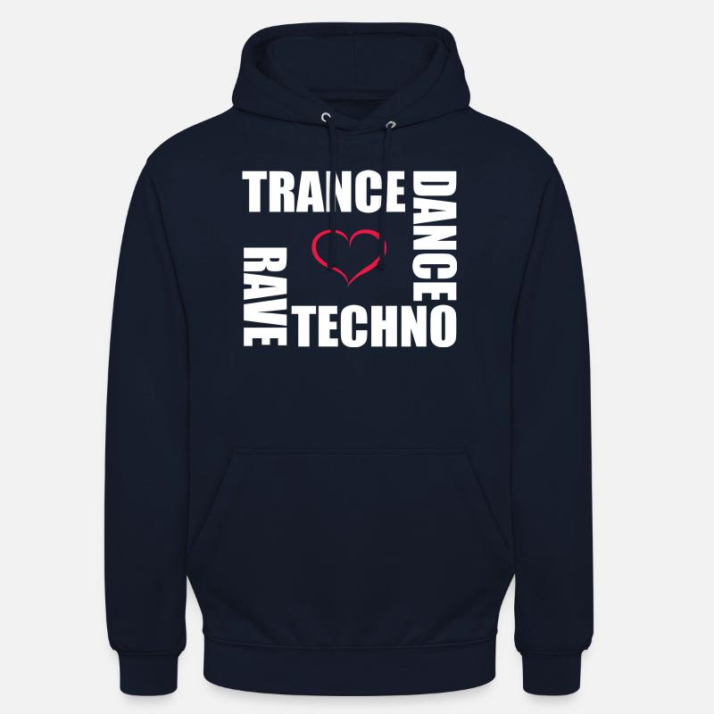 techno dance trance rave - Sweat-shirt à capuche unisexe - marine