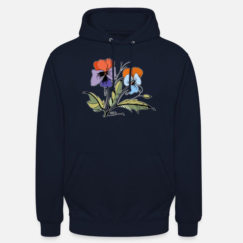 Flowers - Unisex Hoodie - navy