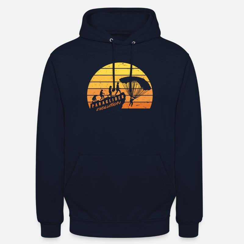 Paraglider Evolution Gleitschirmfliegen - Unisex Hoodie - Navy