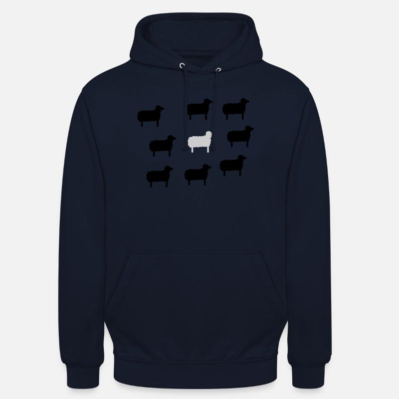 sheep, lamb, lambs, wool, black, goat, stupid - Unisex Hoodie - navy