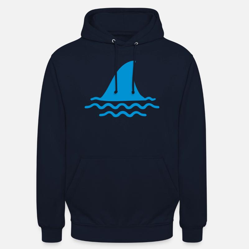 Requin - Sweat-shirt à capuche unisexe - marine