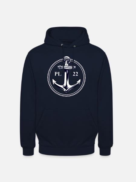 PL22 Marine Anchor - Unisex Hoodie - navy