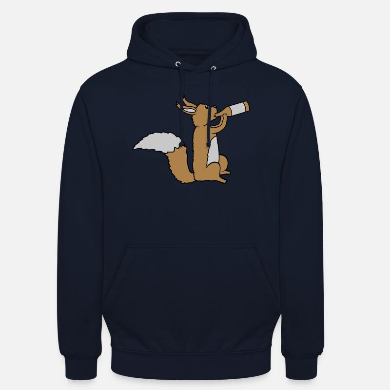 Écureuil buveur de bière - Sweat-shirt à capuche unisexe - marine