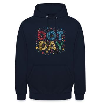 DOT-TAG - Unisex Hoodie - Navy - Vorne - Alina (178cm) & Michal (187cm)