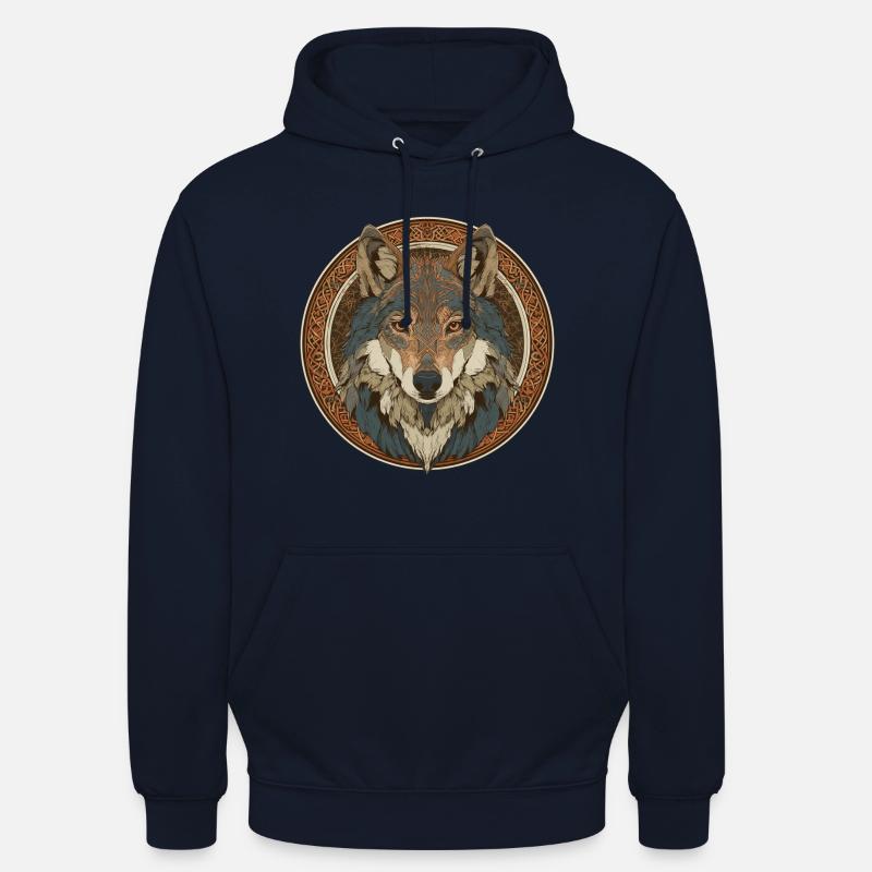 Legendary wolf with Celtic pattern - Unisex Hoodie - navy