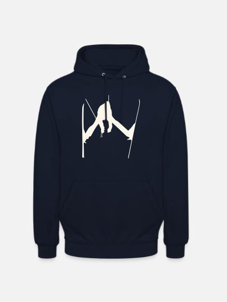Freestyle Ski Sprung Silhouette - Unisex Hoodie - Navy