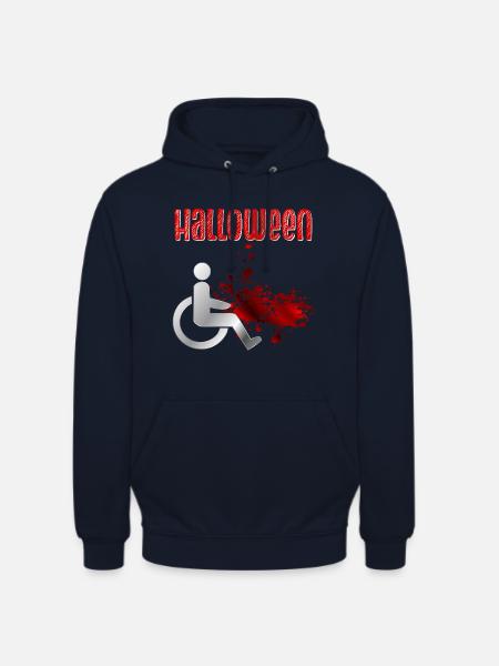 Halloween Blut Rollstuhl - Unisex Hoodie - Navy