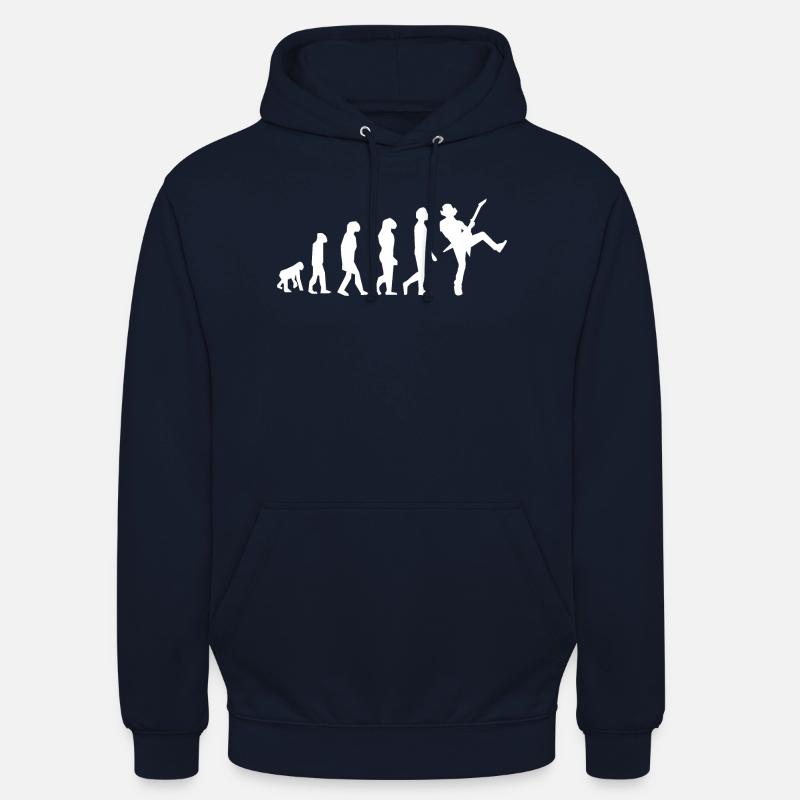 Guitar player evolution - Unisex Hoodie - navy