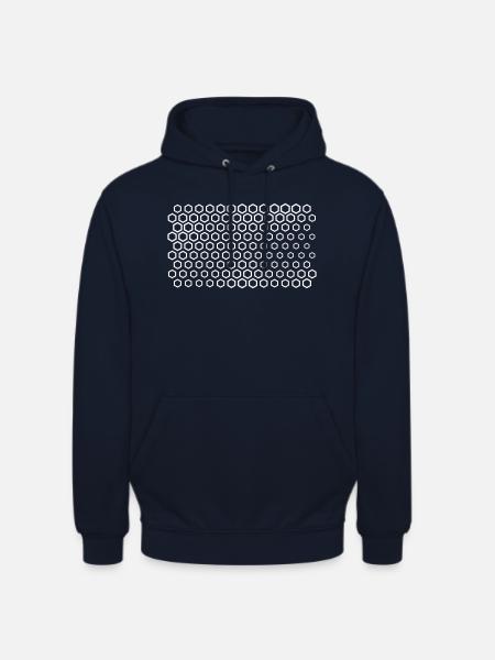 CamoHex A Horizontal small - Unisex Hoodie - Navy