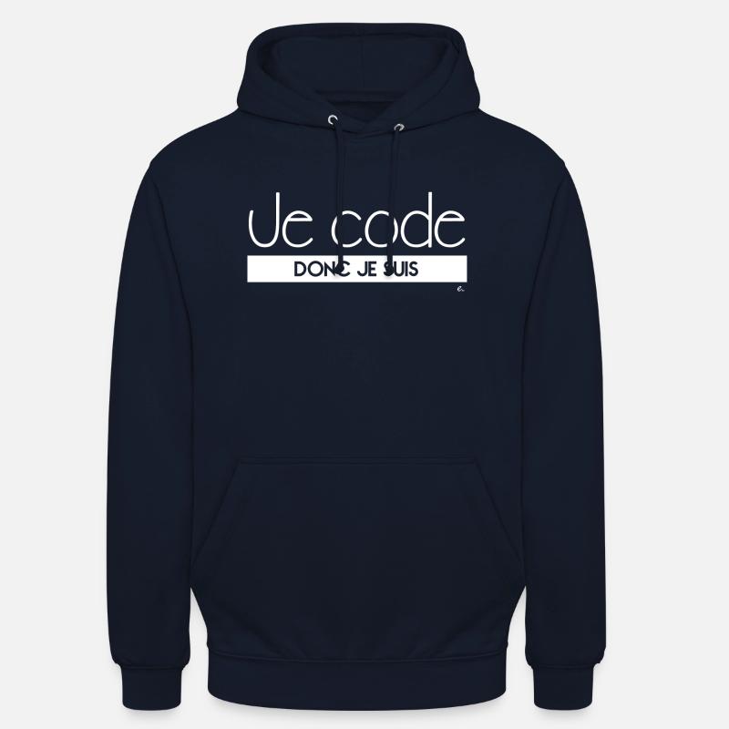 Je code donc je suis - Sweat-shirt à capuche unisexe - marine