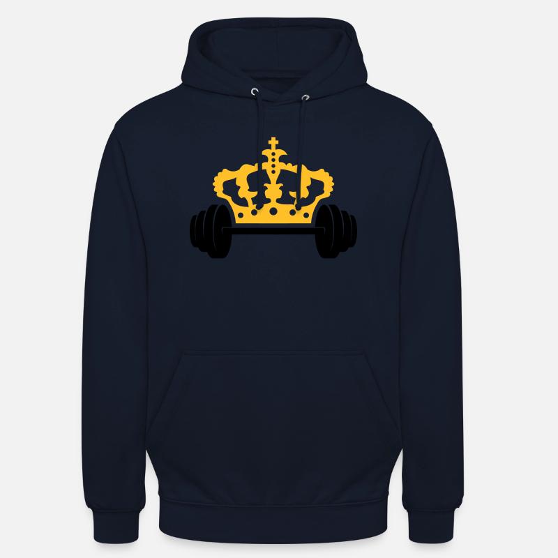 Conception du logo Krone Dumbbell - Sweat-shirt à capuche unisexe - marine