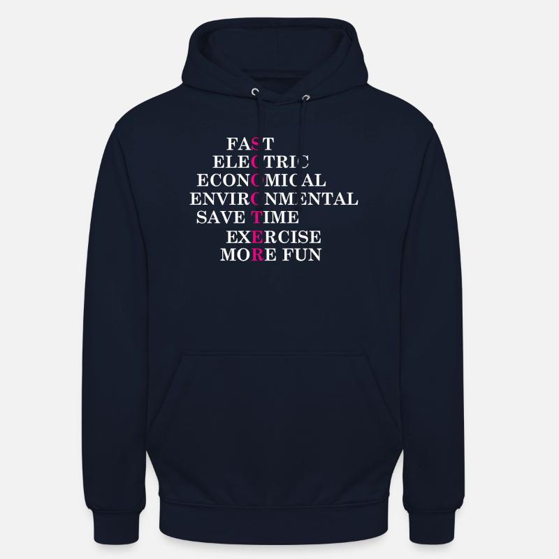 E-Scooter Roller Scooter - Sweat-shirt à capuche unisexe - marine