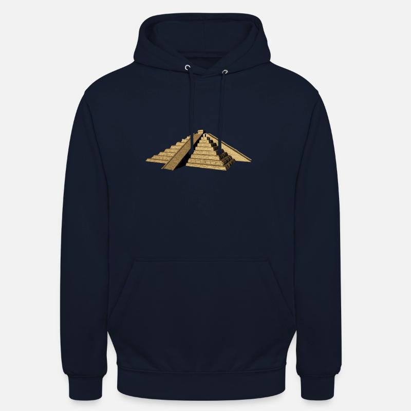 maya or de la pyramide - Sweat-shirt à capuche unisexe - marine