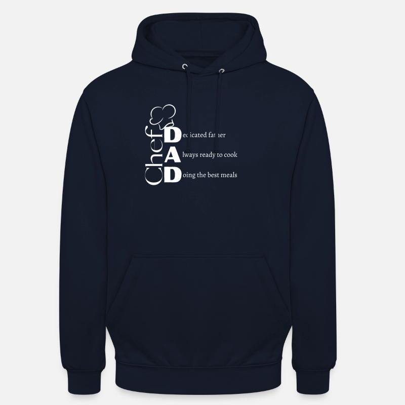 Chef DAD-dikt med kokkelue - Unisex-hettegenser - marine