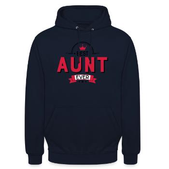 tante - Sweat-shirt à capuche unisexe - marine - Devant - Alina (178cm) & Michal (187cm)