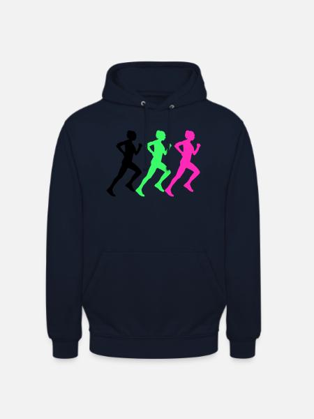 woman running - Unisex Hoodie - navy