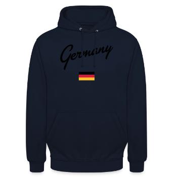 Germany - Unisex Hoodie - Navy - Vorne - Alina (178cm) & Michal (187cm)